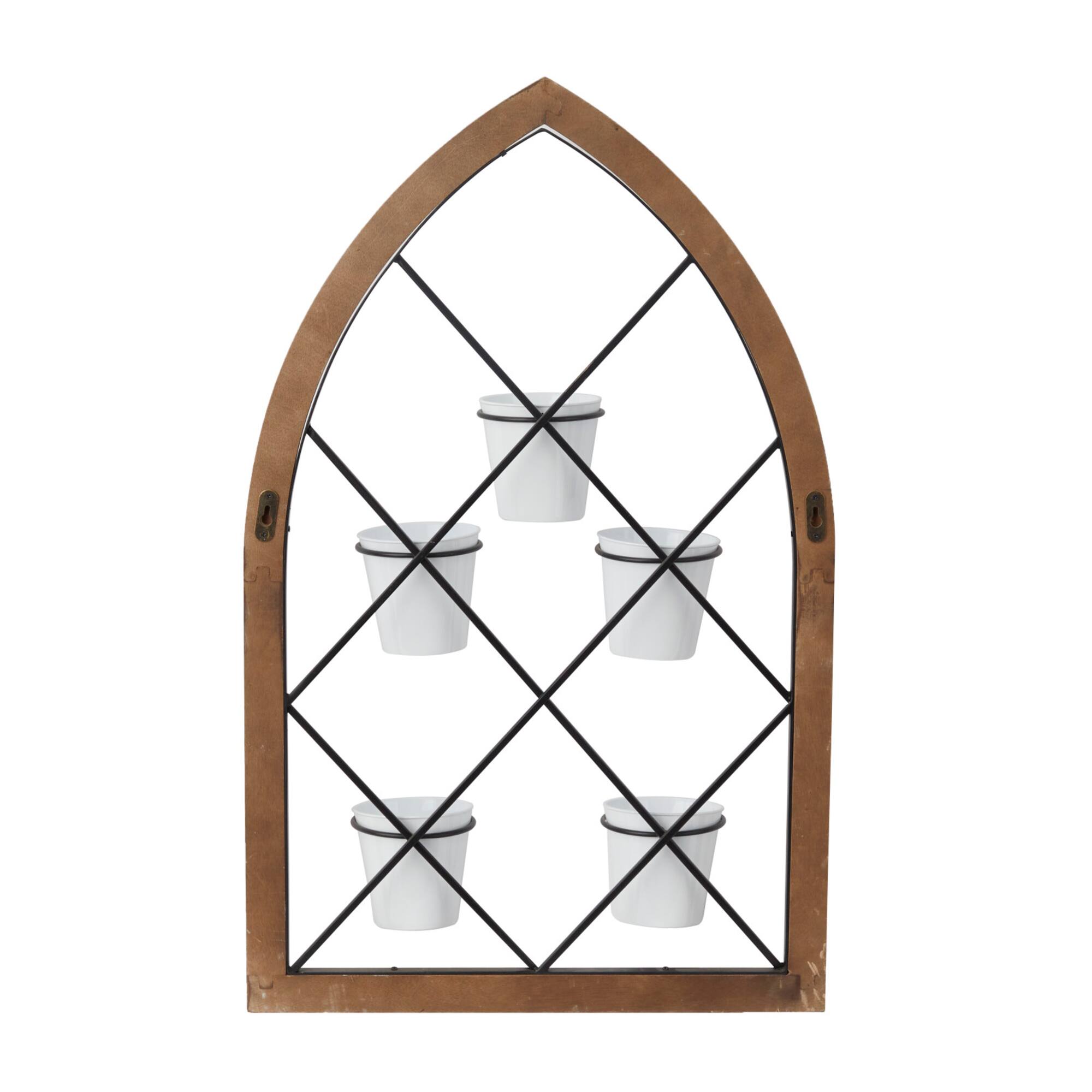 Brown Metal Traditional Arched Wall Decor 32" x 20" x 5"
